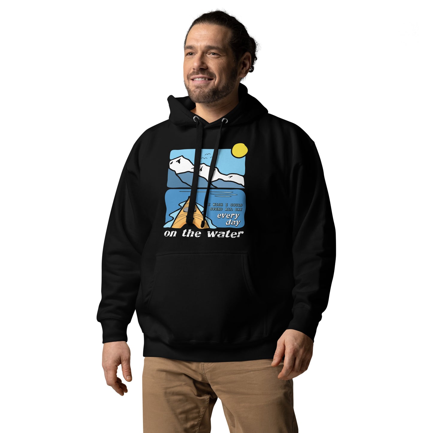 I wish I could spend all day every day on the water • Kayaking • Premium Hoodie