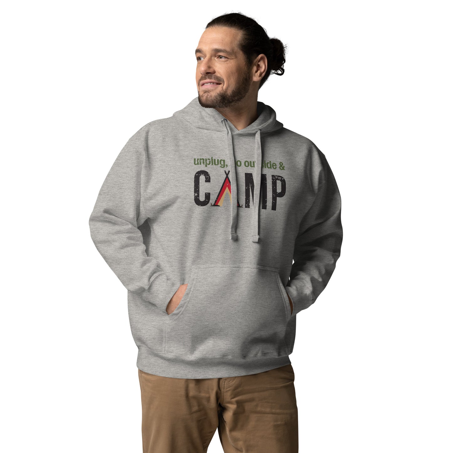 Unplug, Go Outside, & Camp • Premium Hoodie