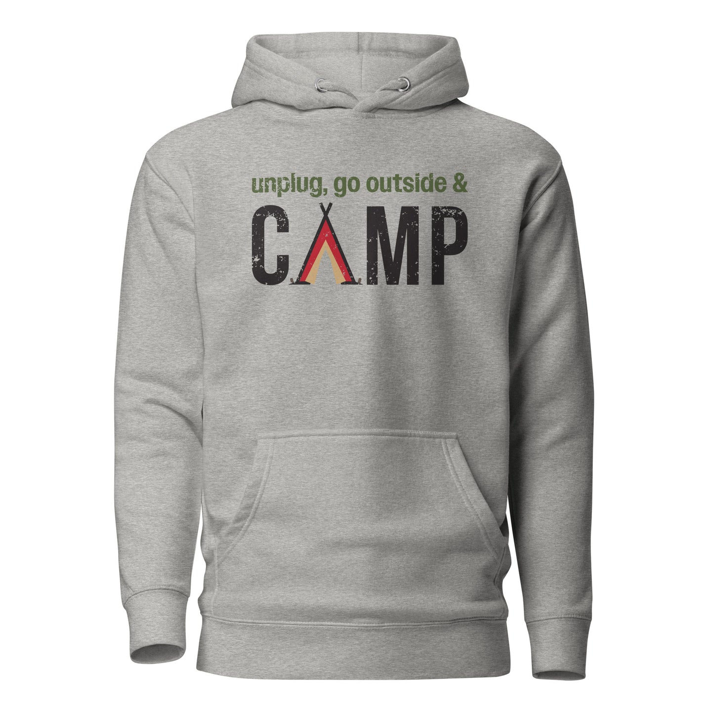 Unplug, Go Outside, & Camp • Premium Hoodie