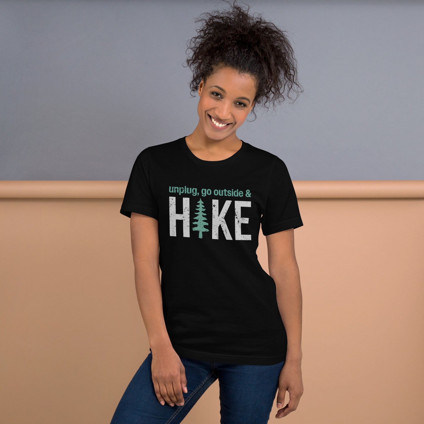 Unplug, Go Outside, & Hike • Short Sleeve Jersey T-Shirt