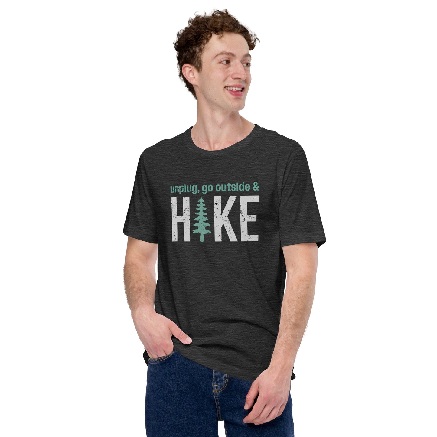 Unplug, Go Outside, & Hike • Short Sleeve Jersey T-Shirt