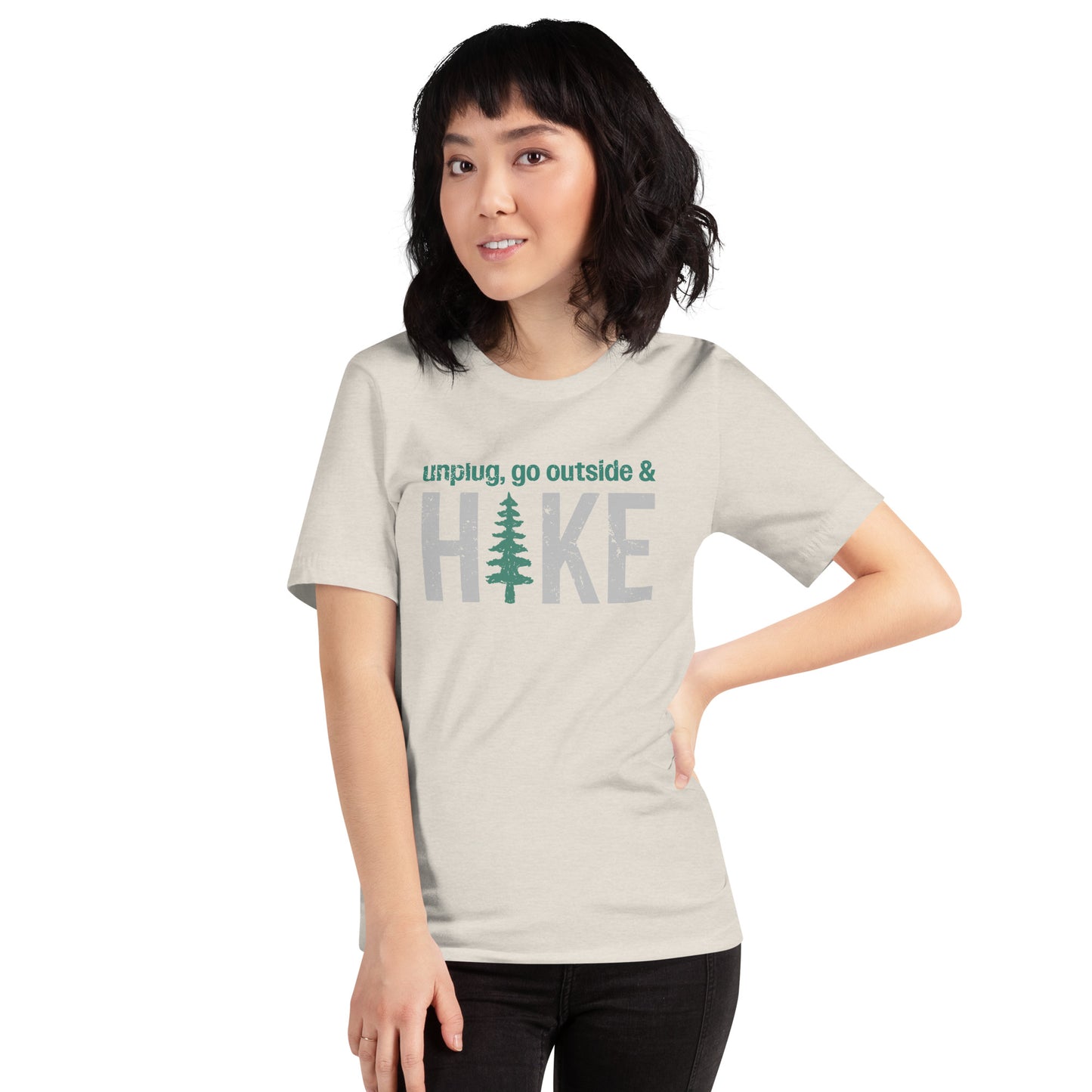 Unplug, Go Outside, & Hike • Short Sleeve Jersey T-Shirt