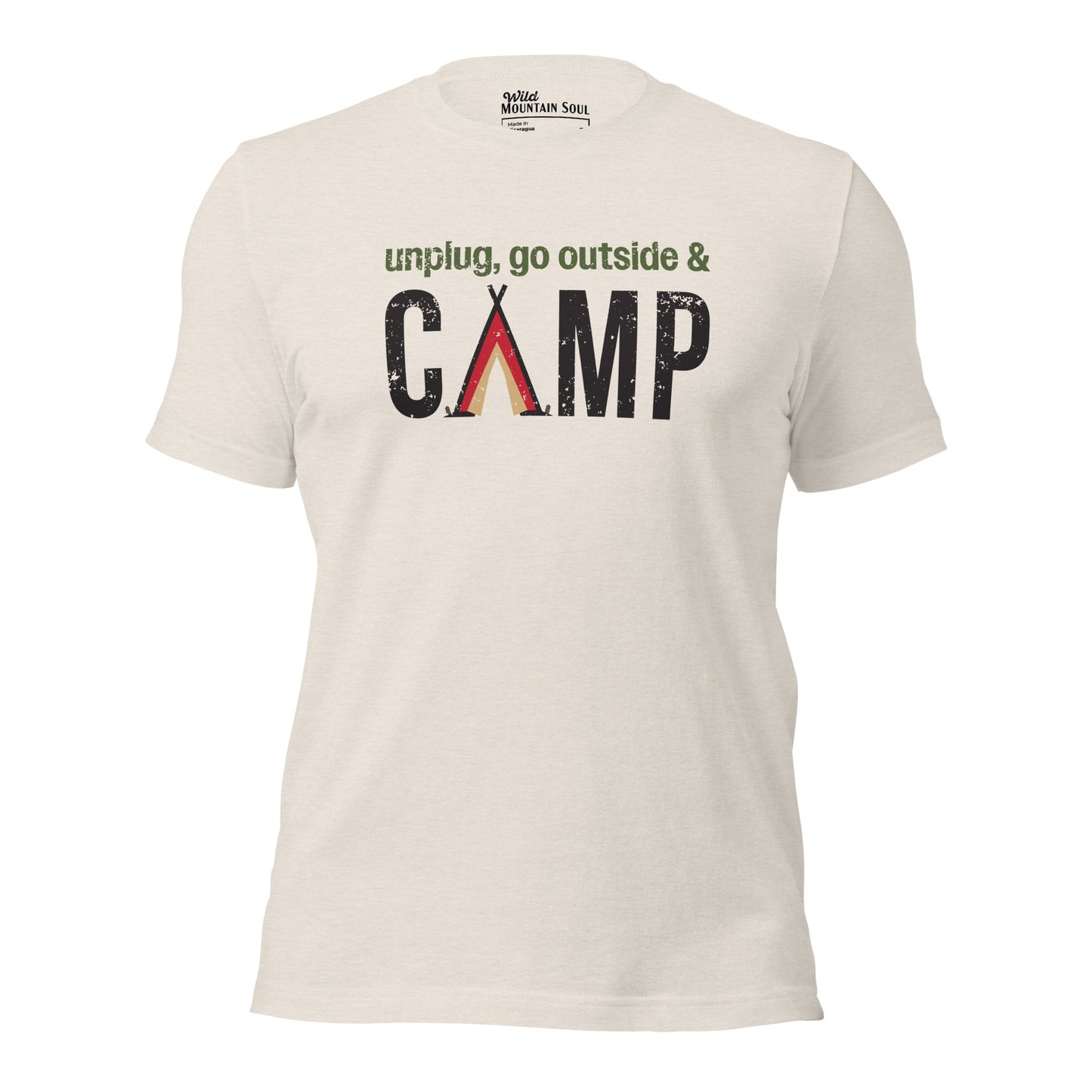 Unplug, Go Outside, & Camp • Short Sleeve Jersey T-Shirt