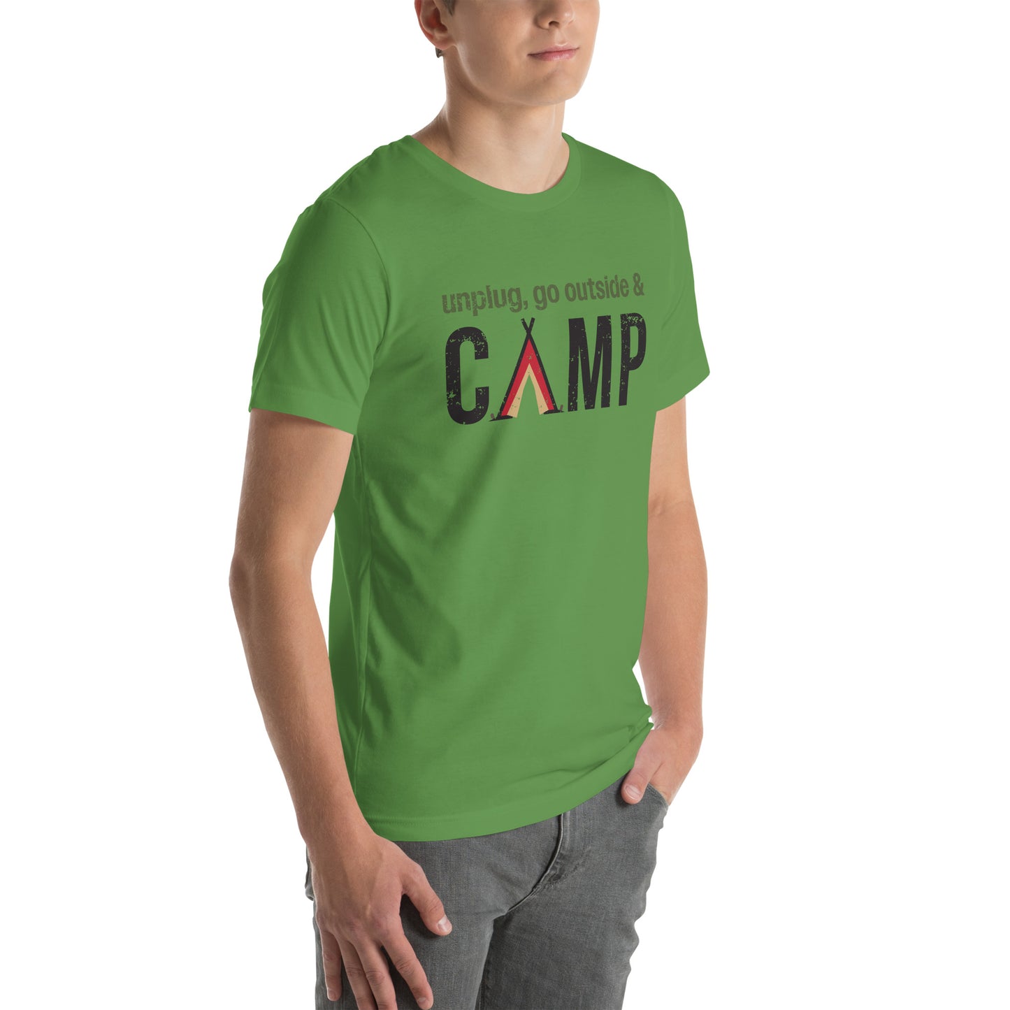 Unplug, Go Outside, & Camp • Short Sleeve Jersey T-Shirt