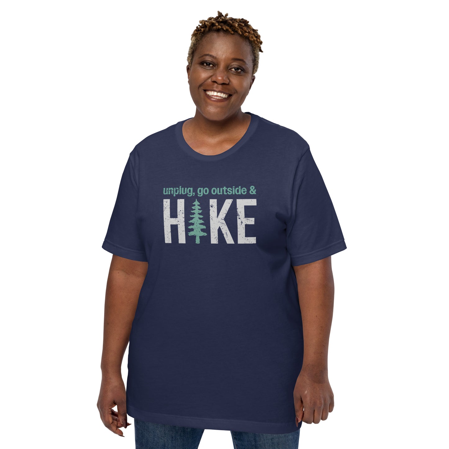 Unplug, Go Outside, & Hike • Short Sleeve Jersey T-Shirt