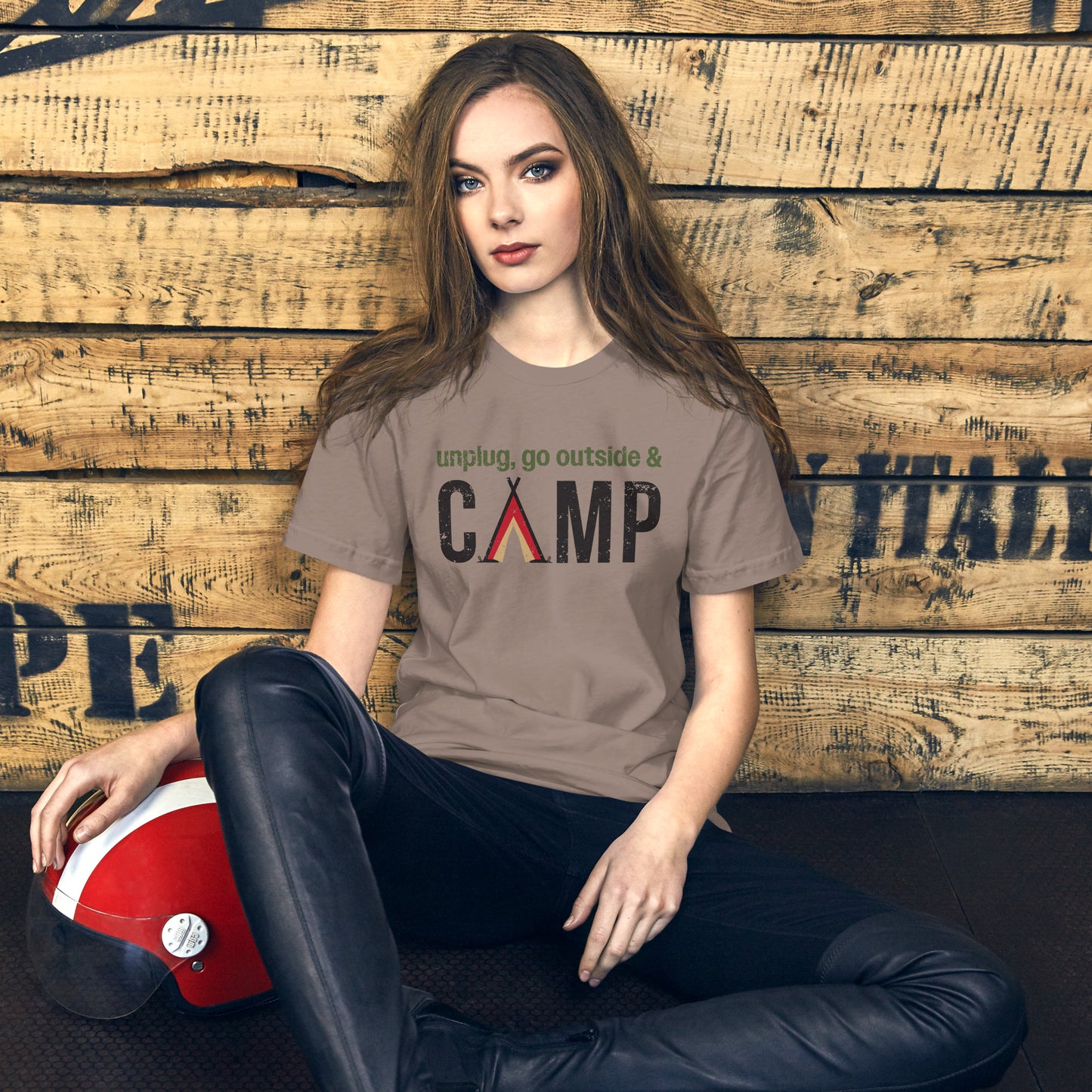 Unplug, Go Outside, & Camp • Short Sleeve Jersey T-Shirt