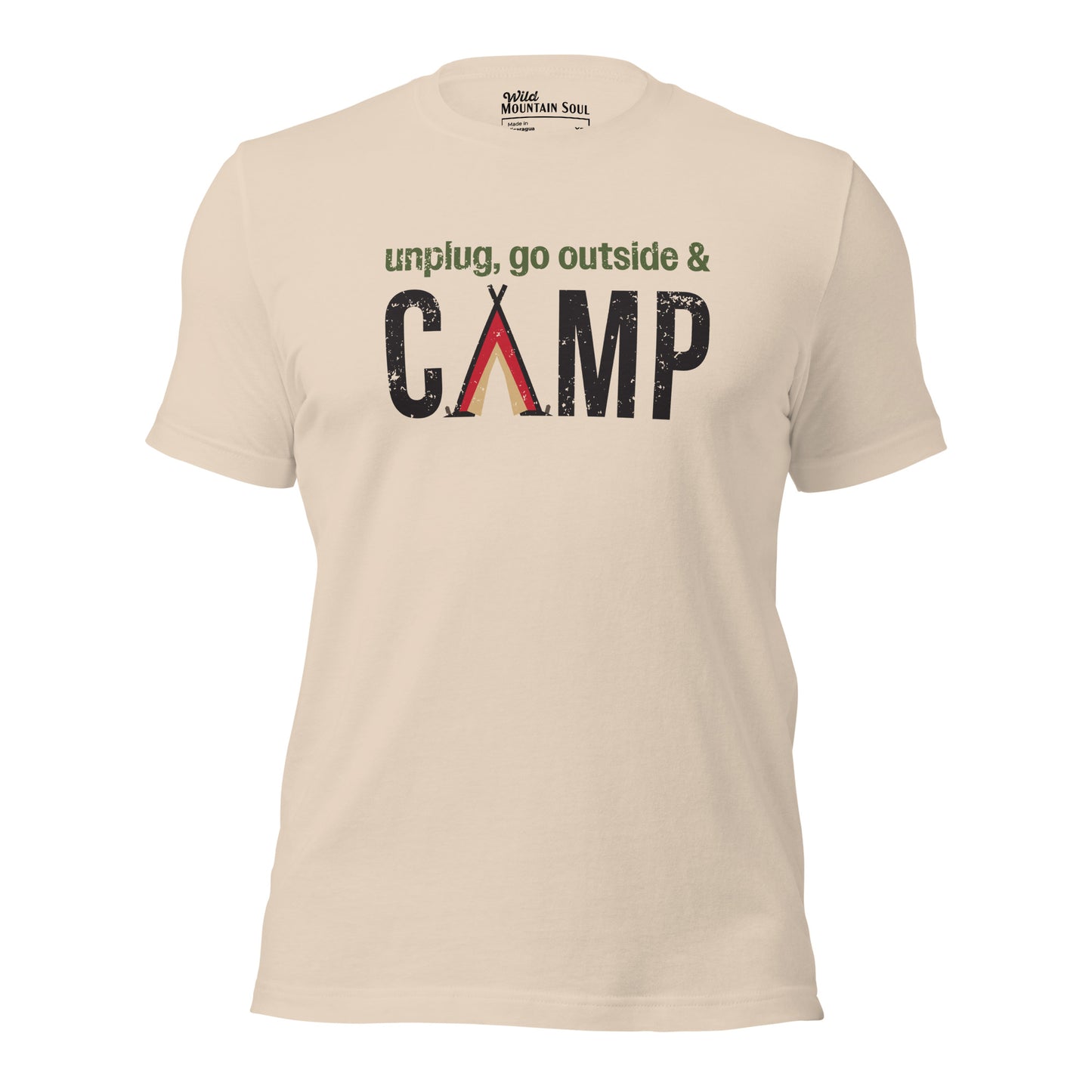 Unplug, Go Outside, & Camp • Short Sleeve Jersey T-Shirt