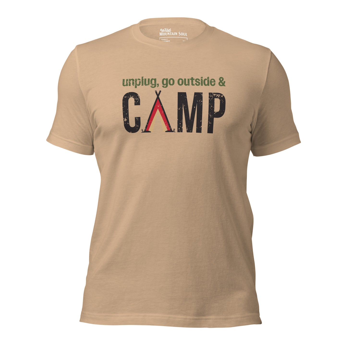 Unplug, Go Outside, & Camp • Short Sleeve Jersey T-Shirt