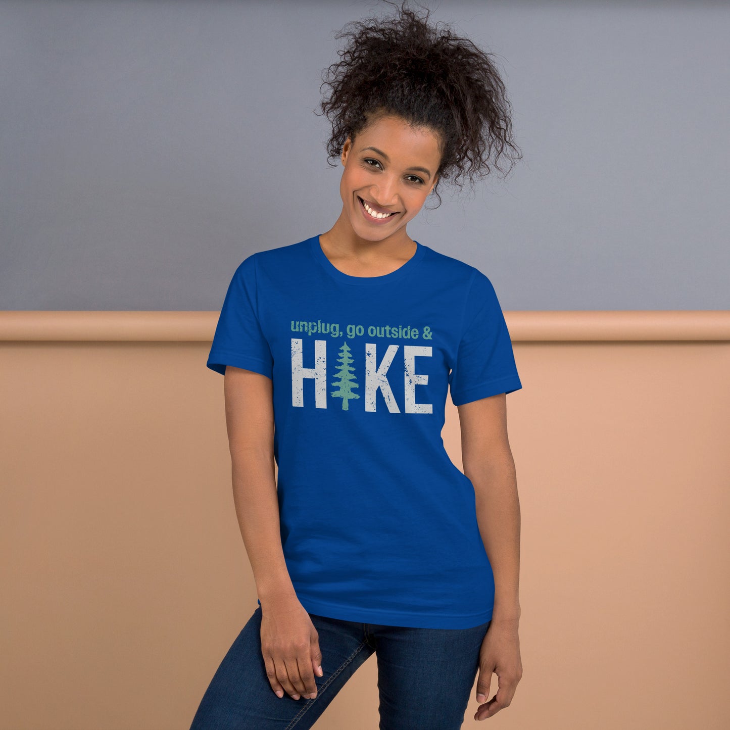 Unplug, Go Outside, & Hike • Short Sleeve Jersey T-Shirt