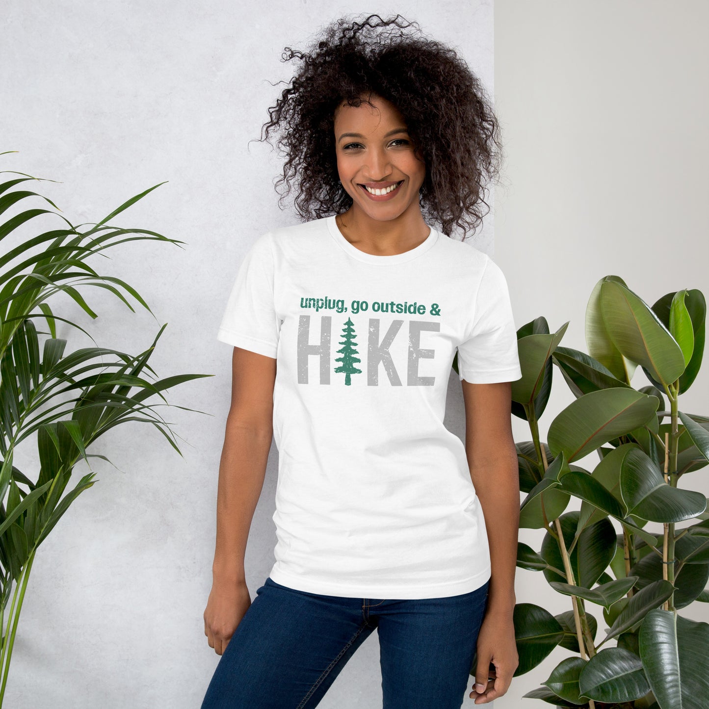 Unplug, Go Outside, & Hike • Short Sleeve Jersey T-Shirt