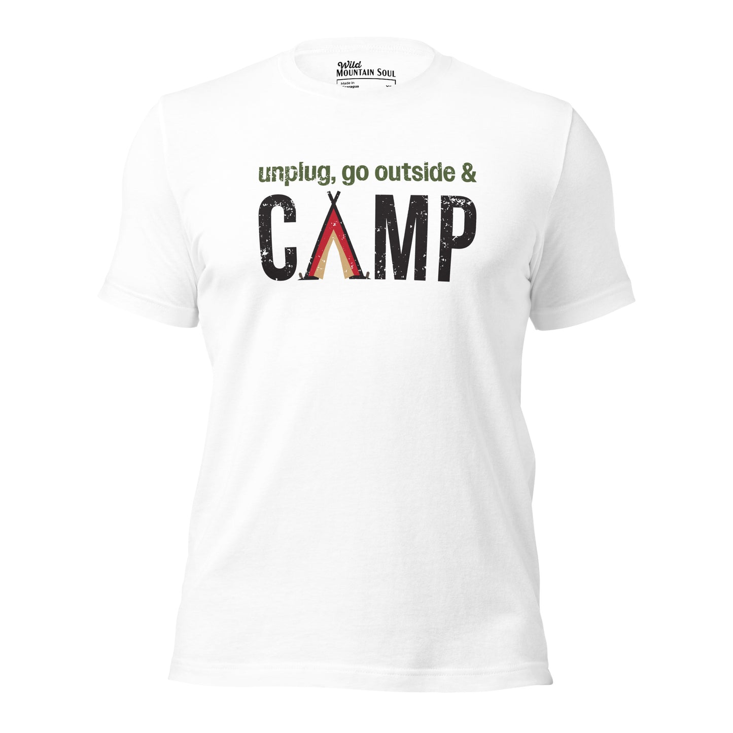 Unplug, Go Outside, & Camp • Short Sleeve Jersey T-Shirt