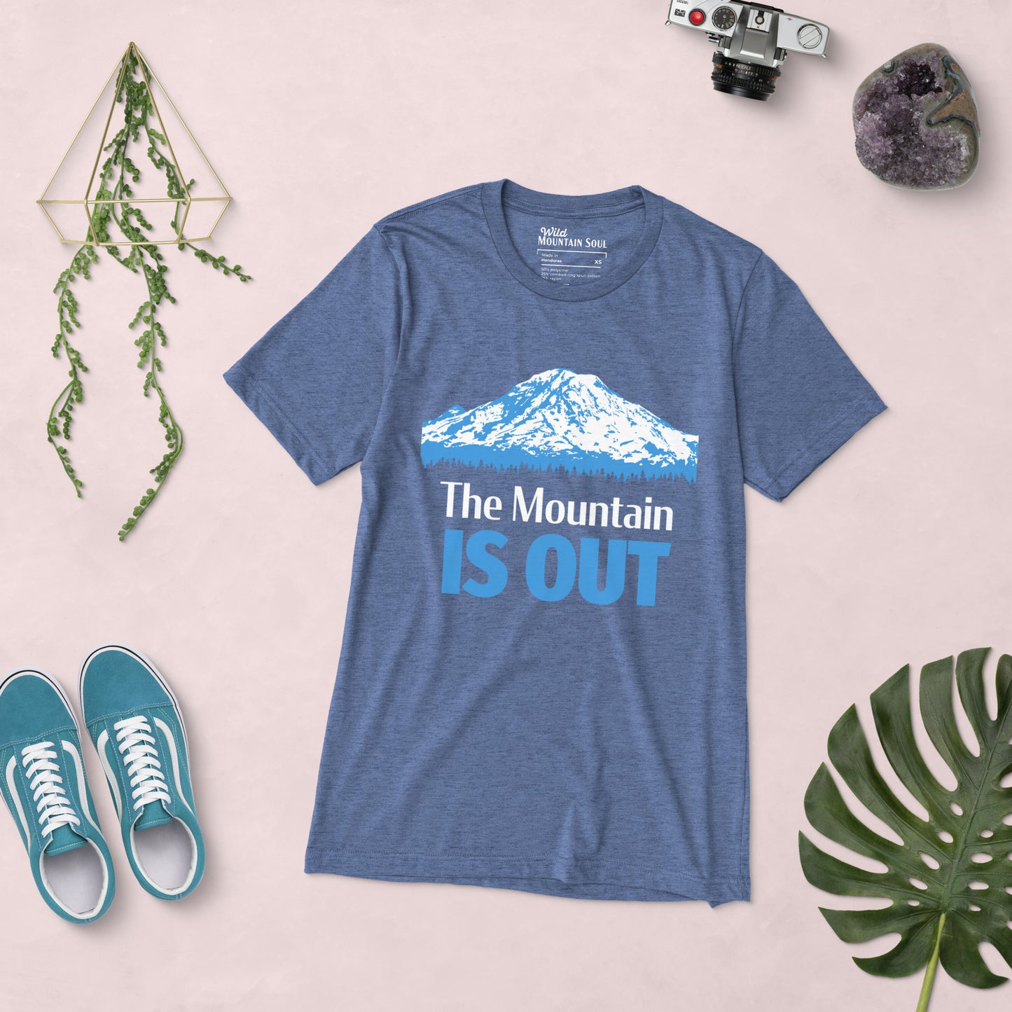 Mt. Rainier • The Mountain Is Out • Tri-Blend Short Sleeve T-Shirt