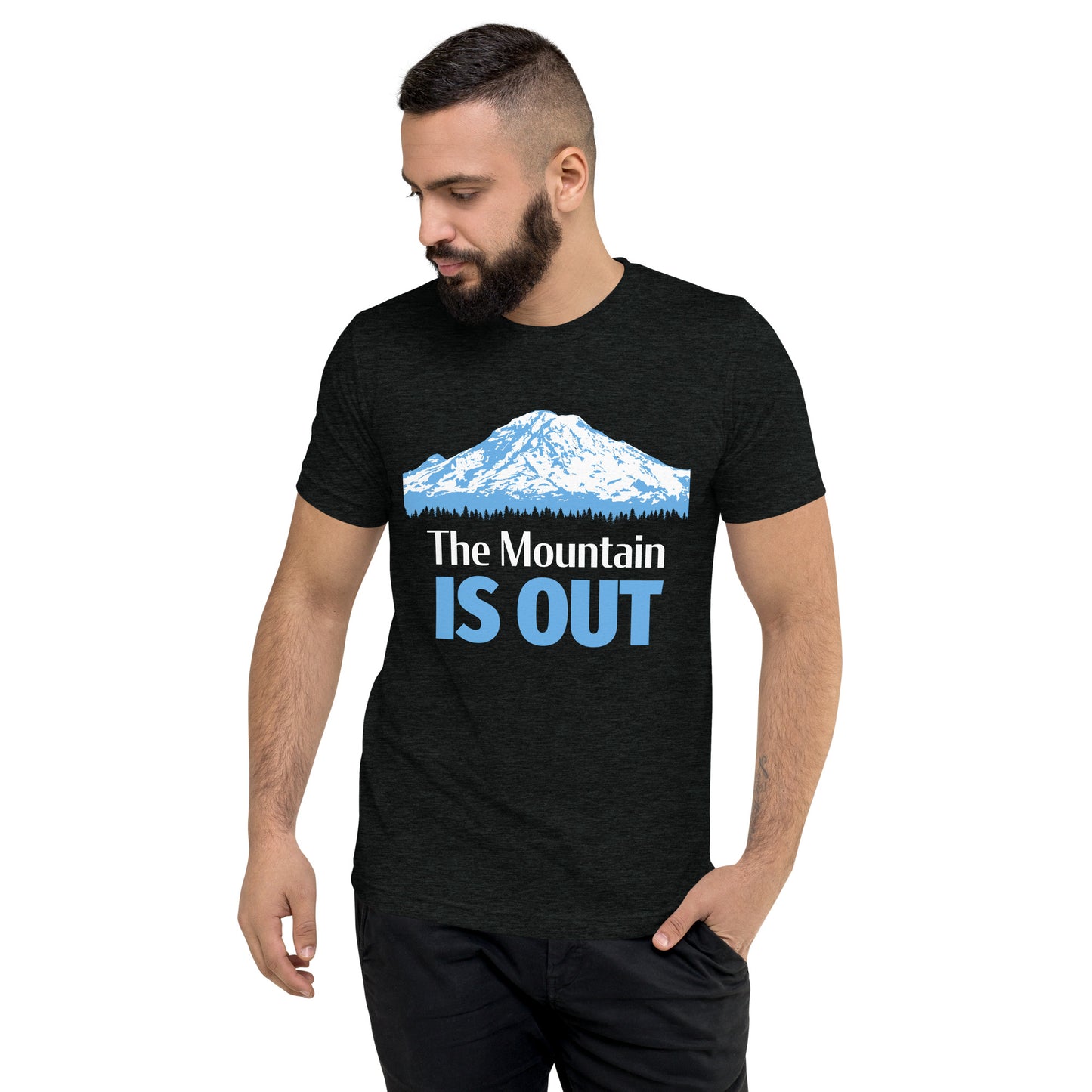 Mt. Rainier • The Mountain Is Out • Tri-Blend Short Sleeve T-Shirt