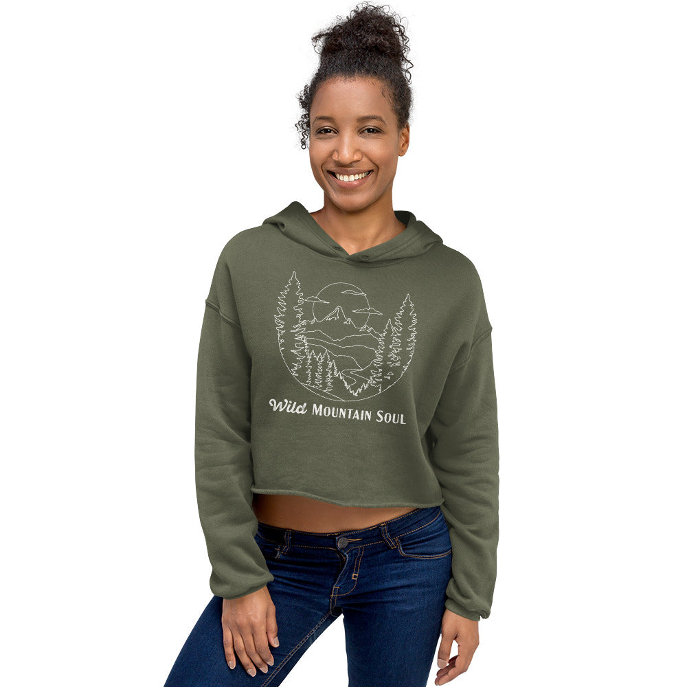 Wild Mountain Soul Graphic Hoodie • Crop Top Hoodie