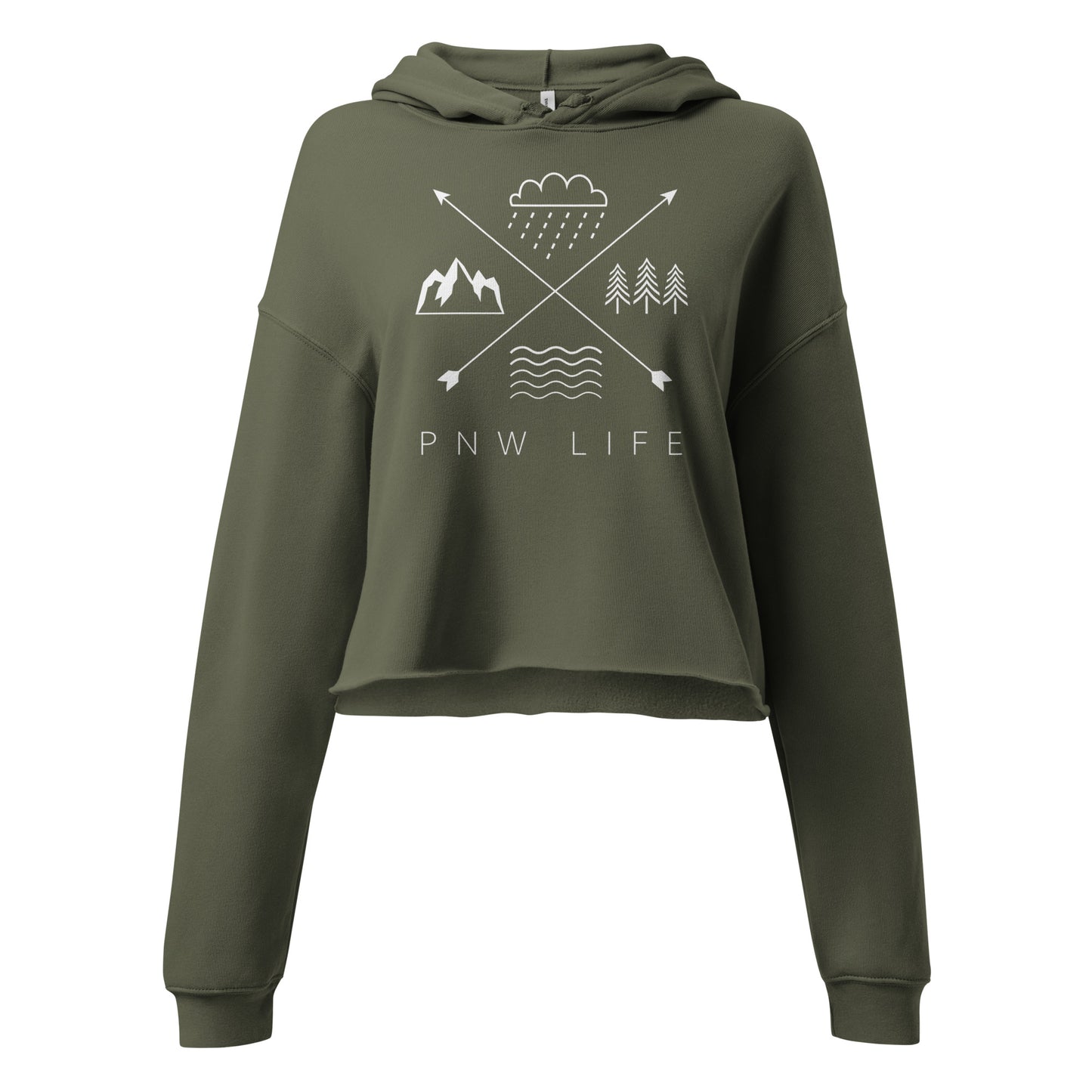 PNW LIFE • Crop Top Hoodie