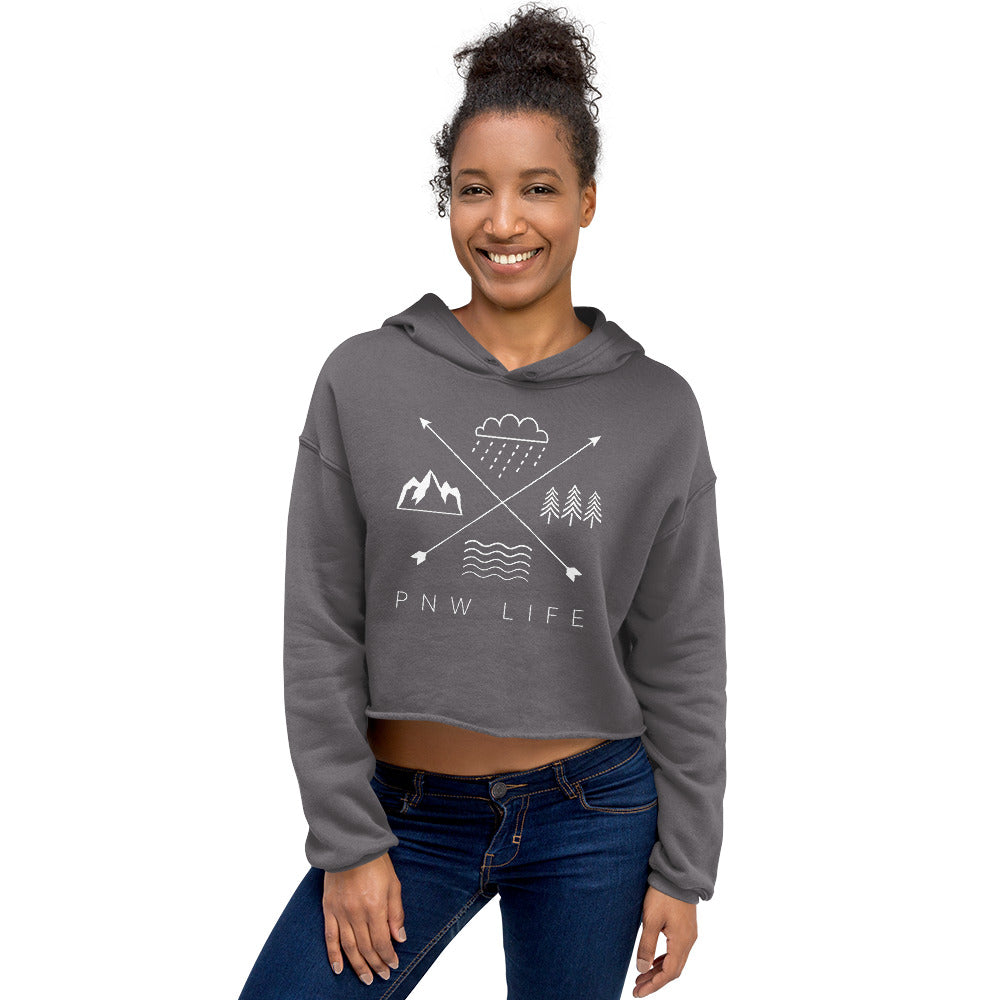 PNW LIFE • Crop Top Hoodie